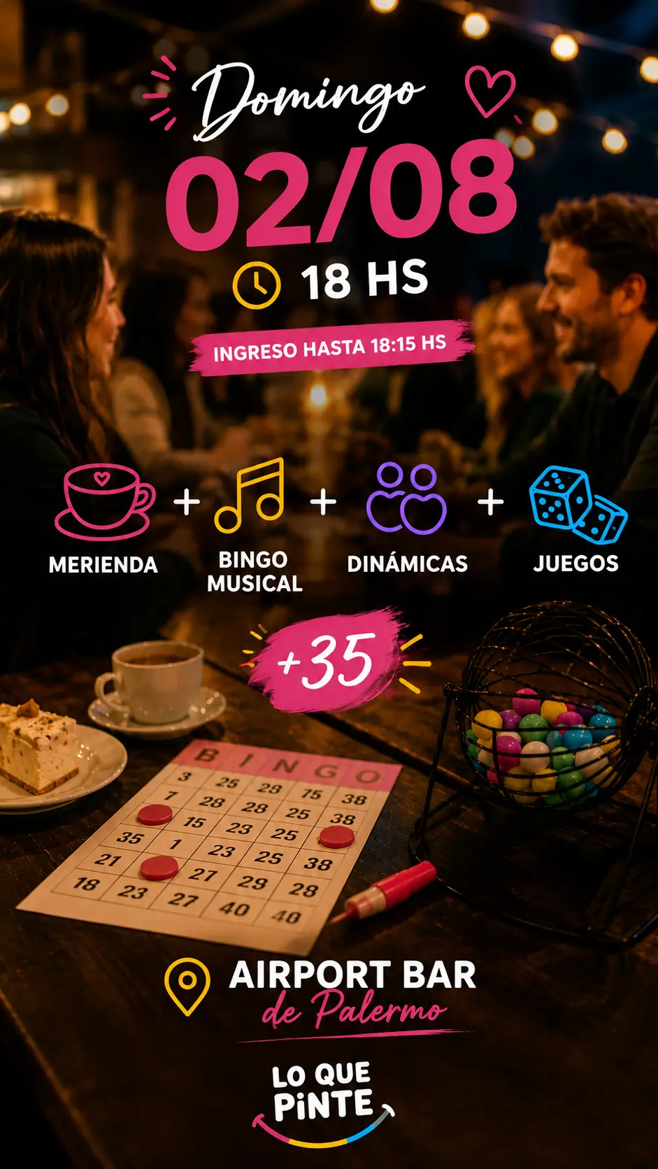 Tarde de Merienda ➕ Bingo Musical ➕ Dinámicas ➕ Juegos (Edades liberadas)