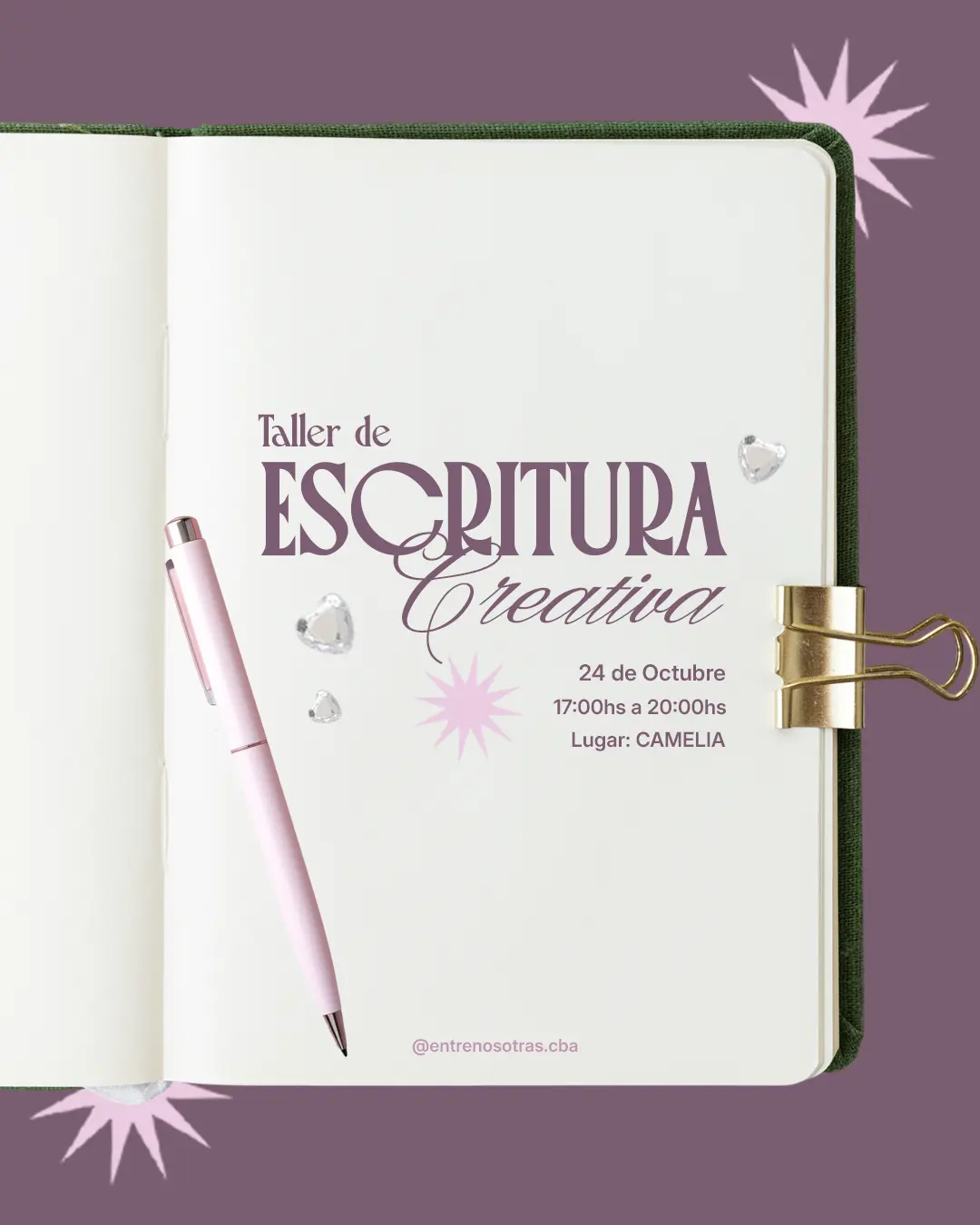 TALLER DE ESCRITURA: CLÁSICA Y MODERNA ⋆˚꩜｡🎀