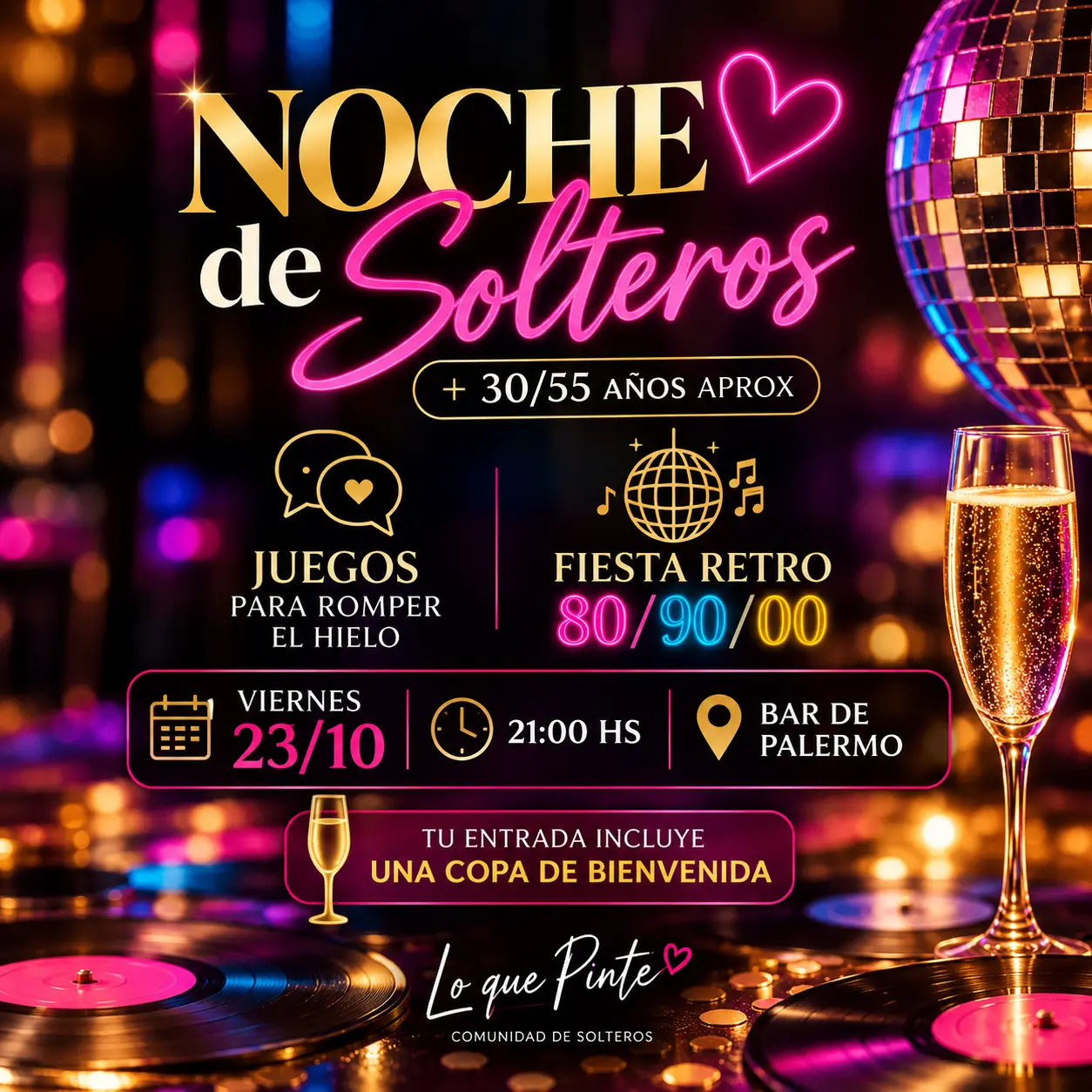 Noche de Solteros ➕ 30/55 apróx